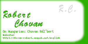 robert chovan business card